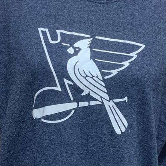 Mens Large St Louis Cardinals Baseball Hockey Blues Combined Logo PolyCotton Tee - Picture 2 of 4